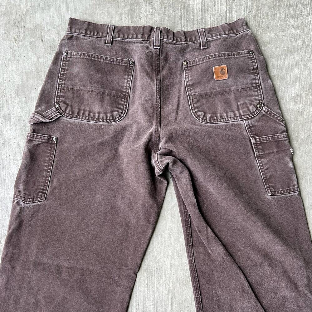 Carhartt faded brown double knee work wear carpenter pants - Picture 8 of 13